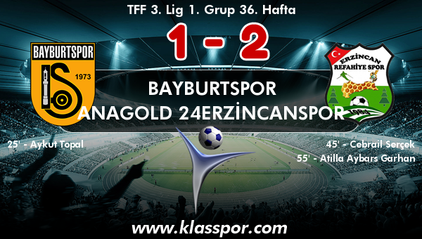 Bayburtspor 1 - Anagold 24Erzincanspor 2