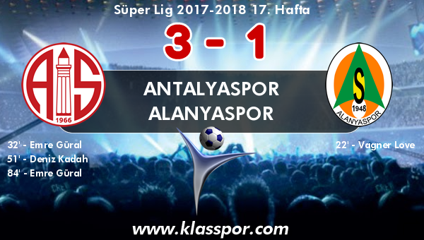 Antalyaspor 3 - Alanyaspor 1