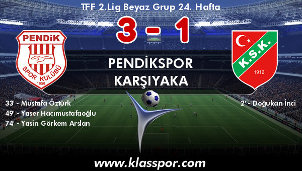 Pendikspor 3 - Karşıyaka 1