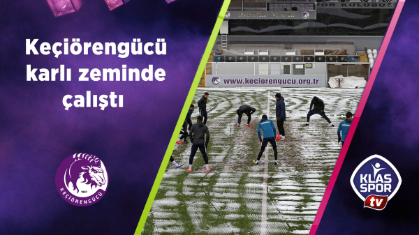 Keçiörengücü karlı zeminde çalıştı 