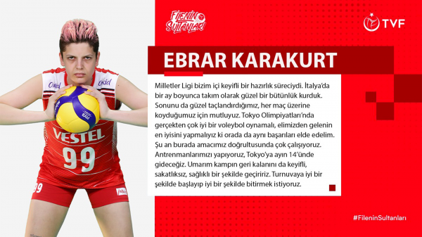  Ebrar Karakurt: “Tokyo Olimpiyatları’nda elimizden gelenin en iyisini yapmalıyız”