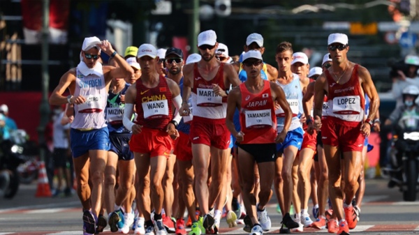 Erkekler 20 km yürüyüşte 2 sporcumuz yarışı bitirmeyi başardı