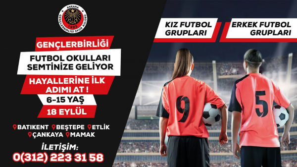 Gençlerbirliği Futbol Okulları'nda yeni dönem başlıyor 