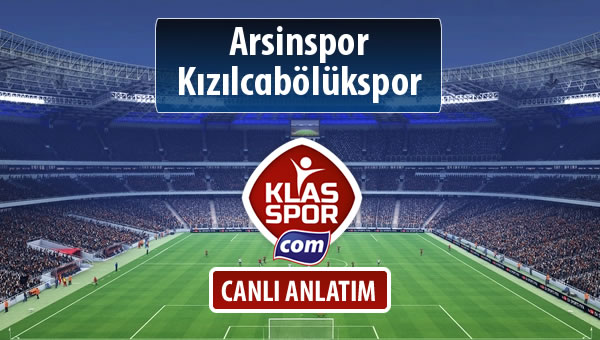 Arsinspor - Kızılcabölükspor maç kadroları belli oldu...